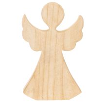 Artikel Decoratieve houten engelfiguur gemaakt van licht, natuurlijk hout, kerstdecoratie, 30 cm