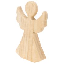 Artikel Decoratieve houten engelfiguur gemaakt van licht, natuurlijk hout, kerstdecoratie, 30 cm