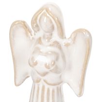 Artikel Engelenkomdecoratie met klein figuurtje en ronde theelichthouder 10 cm, 3 stuks
