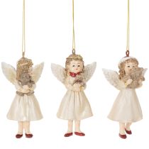 Artikel Decoratieve engeltjes voor in de kerstboom, vintage look, 10 cm, 3 stuks
