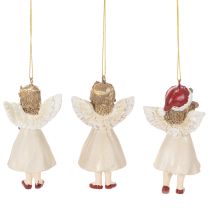Artikel Decoratieve engeltjes voor in de kerstboom, vintage look, 10 cm, 3 stuks