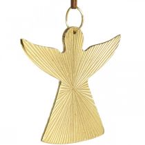 Artikel Decoratieve engel, metalen hanger, kerstdecoratie gouden 9 × 10cm 3st