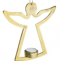 Artikel Decoratieve engel, theelichthouder om op te hangen, metalen decoratie goud H20cm