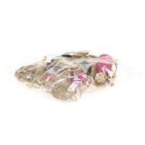 Artikel Houten engelen om op te hangen grijs, roze 7,5cm 6 st