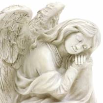 Decoratieve engel zittend 19cm x 13,5cm H15cm