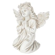 Artikel Engelenbeeldje in gebed, grafdecoratie, zittend, 13 cm, 2 stuks