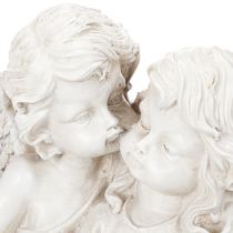 Artikel Engeldecoratie voor kinderen: Engelenpaar met hartsculptuur, 24 cm.