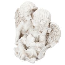 Artikel Engeldecoratie voor kinderen: Engelenpaar met hartsculptuur, 24 cm.