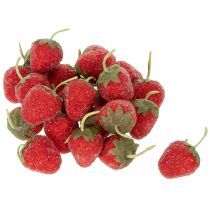Artikel Kunstmatige aardbeien als decoratie voor elegante interieurs en feestelijke gelegenheden, 4 cm, 24 stuks