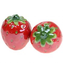 Aardbeienkeramiek Ø5cm H6cm 3st