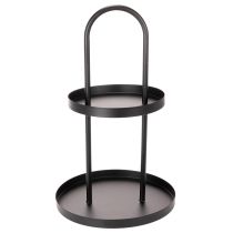 Artikel Metalen, dubbellaags, rond decoratief dienblad van 58 cm.