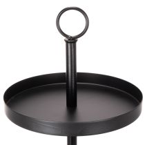 Artikel Ronde metalen serveerstandaard met drie etages voor tafeldecoratie met meerdere lagen, 61 cm