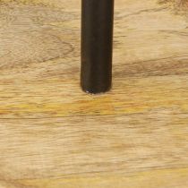 Artikel Etagere enkellaags metalen houten plaat naturel zwart 24cm