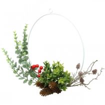 Artikel Decoratieve krans eucalyptus, bessen en kegels kunstmatig Ø30cm