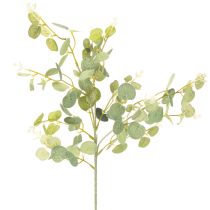 Artikel Kunstmatige eucalyptus tak met ronde bladeren, 75 cm, 4 stuks