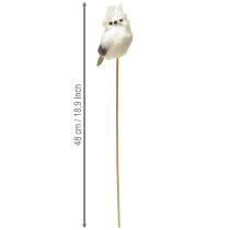 Artikel Uil op de stok wit 9cm L48cm