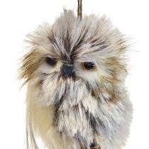 Artikel Uildecoratie uilfiguren klein, bosdieren decoratie 11cm witbruin 2st