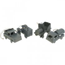 Artikel Vintage decoratieve metalen auto's om op te hangen, diverse maten, 9-10 cm, 4 stuks