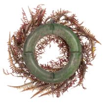 Artikel Kunstmatige krans met varentakken, herfstdecoratie, 35 cm
