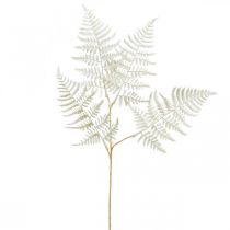 Decoratieve bladvaren, kunstplant, varentak, decoratief varenblad wit L59cm