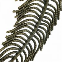 Artikel Decoratieve veren, sieradenhangers, metalen veren, strooidecoratie bronskleurig L8cm 10 st.
