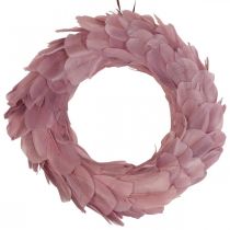 Lentekrans oud roze krans voor ophangen deurkrans Ø20cm 3st