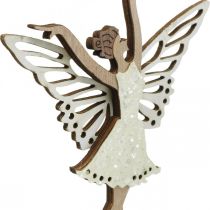 Artikel Flower plug fairy, spring, dancing elf, plant plug nature, zilver, wit 6st