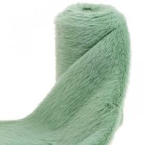 Decoratief bontlint groen imitatiebont mintbont tafelloper 15 × 150cm