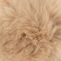 Artikel Decoratieve pompon om op te hangen, pluizige bal van imitatiebont, 7 cm, 6 stuks