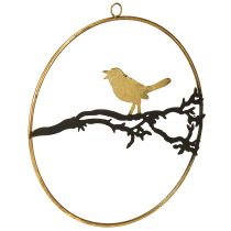 Artikel Raamdecoratie vogel, herfstdecoratie om op te hangen, metaal Ø22,5cm
