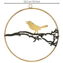 Artikel Metalen vogel raamdecoratie, Ø22,5cm, herfst hangende decoratie, elegante wanddecoratie