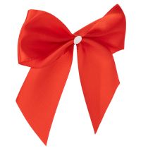 Artikel Decoratieve rode strik, voorgeknoopt voor knutselen en verpakken, 11 cm, 25 stuks