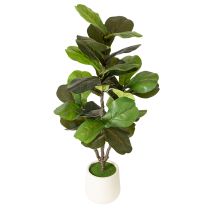 Artikel Kunstmatige Ficus lyrata 120 cm, decoratief voor de woonkamer