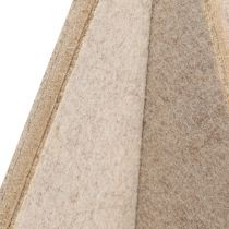 Artikel Vilten decoratieve ster om kerstdecoratie neer te zetten vilt beige H62cm