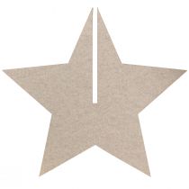Artikel Vilten decoratieve ster om kerstdecoratie neer te zetten vilt beige H62cm