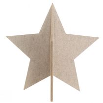 Artikel Vilten decoratieve ster om kerstdecoratie neer te zetten vilt beige H62cm