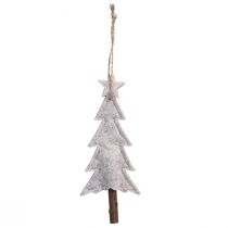 Artikel Kerstboomversieringen van vilt, beige/crème, 17 cm, set van 6, kerstversiering