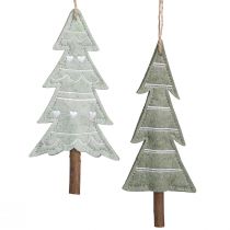 Artikel Vilten kerstboomversiering groen H20cm 4 stuks
