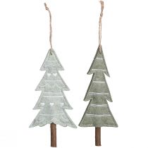 Artikel Kerstboomversiering van vilt, groen, 20 cm, set van 4