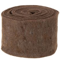 Artikel Bruin wollen viltlint, 15 cm x 5 m, voor decoratie en knutselen