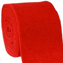Artikel Vilten lint 15cm x 5m donkerrood