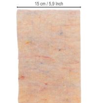 Artikel Viltband, tweekleurige pannenlap van wolvilt, oranje/meerkleurig, 15 cm x 5 m