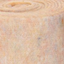 Artikel Viltband, tweekleurige pannenlap van wolvilt, oranje/meerkleurig, 15 cm x 5 m
