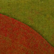 Artikel Wolviltband als tweekleurige potband voor bloemstukken, groen/rood, 15 cm x 5 m