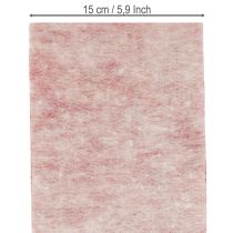 Artikel Viltlint, 100% wol, tweekleurig, als pannenlap, viltlint wit/rood, 15 cm x 5 m