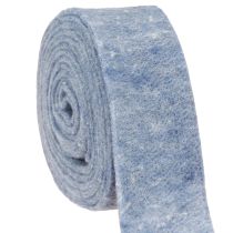 Artikel Vilten lint blauw 7,5cm 5m