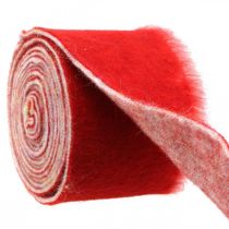 Artikel Vilten lint decoratie two-tone rood, wit Pot lint kerst 15cm × 4m