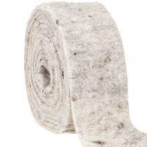 Artikel Vilten lint grijs 7,5cm 5m