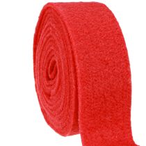 Artikel Vilten lint rood 7.5cm 5m