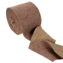 Artikel Tweekleurig viltband van wolvilt, 100% wol, paars/bruin, 15 cm x 5 m